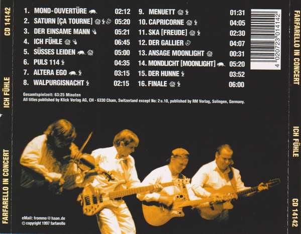 CD Farfarello (Mani Neumann Transsylvania Phoenix) - Concert Ich Fühle