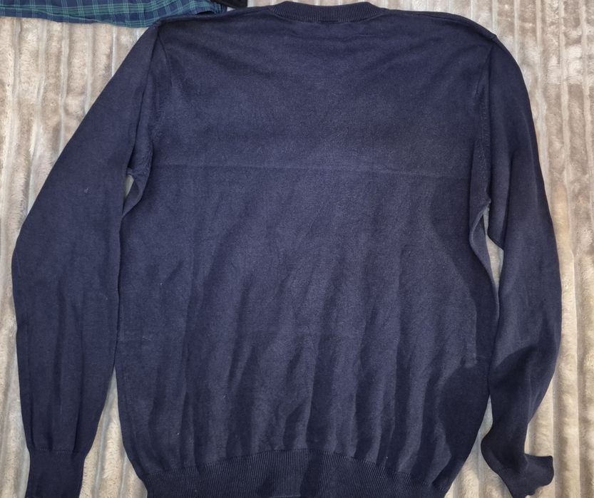 Pulover barbatesc, albastru, marimea 2XL (XXL), purtat, in conditii bu