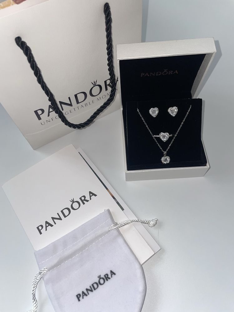 Украшения набор|Pandora Часы Подвеска кольцо серьги