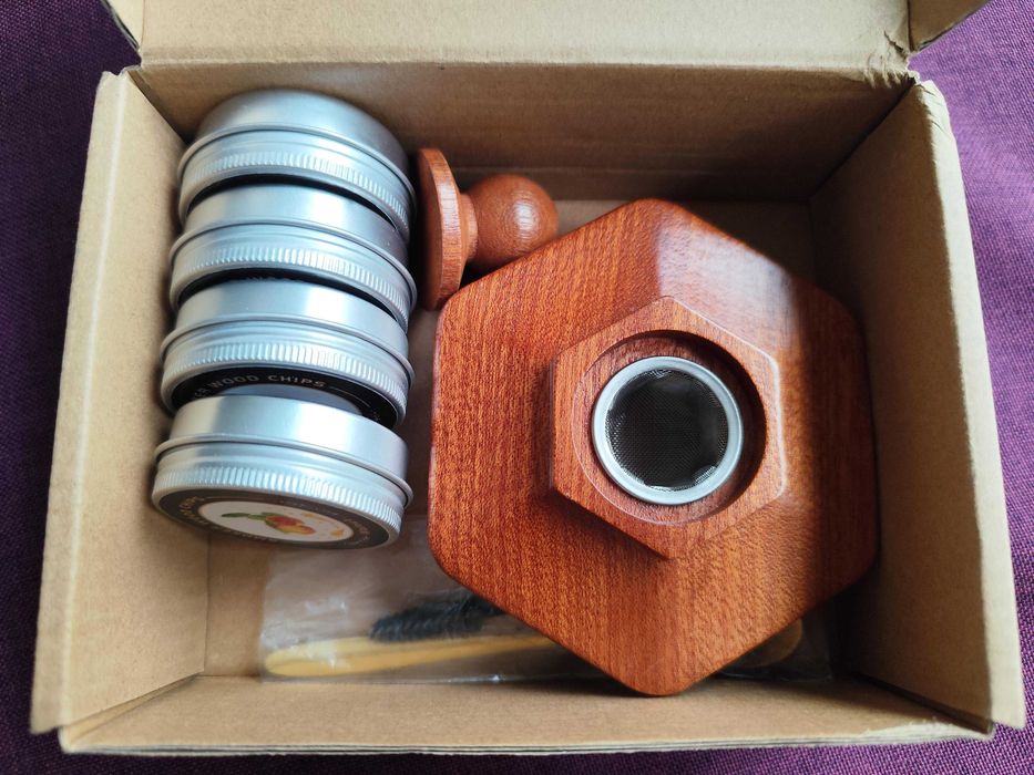 Уред за опушване на уиски, напитки, алкохол, коктейли, подарък Коледа