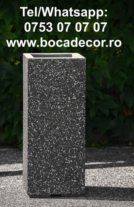 Jardiniere vaze ghiveci din mozaic piatra, prefabricate din beton