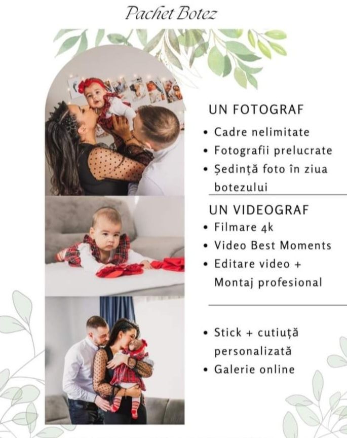 Nunti,Botezuri, evenimente private video foto și print