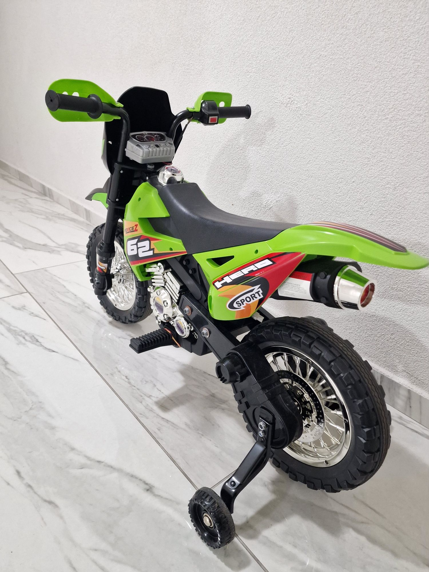 Motocicleta electrica pentru copii SUPER-TOYS FORCE II + casca