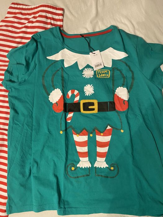 Pijama verde cu rosu Elf de Craciun