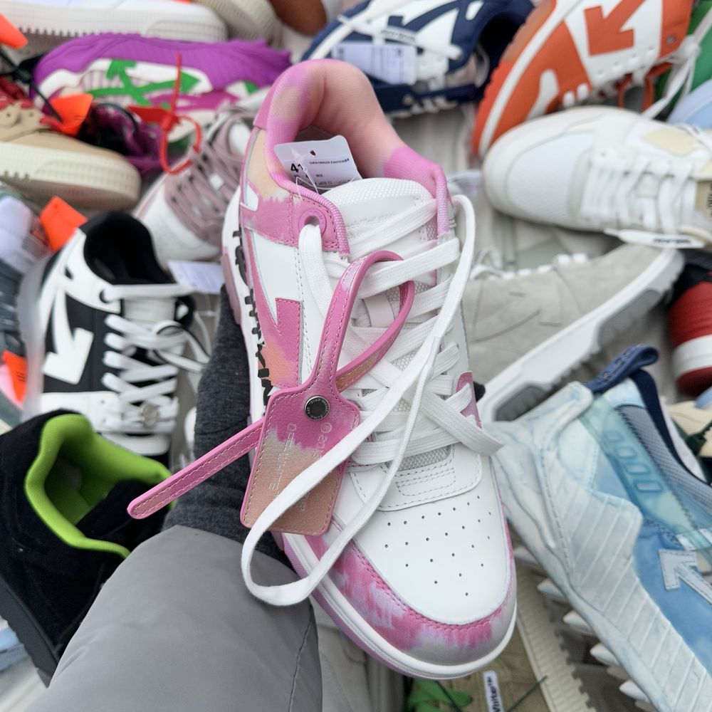 Off-White Out Of Office Pink Tie Dye Washed Pink