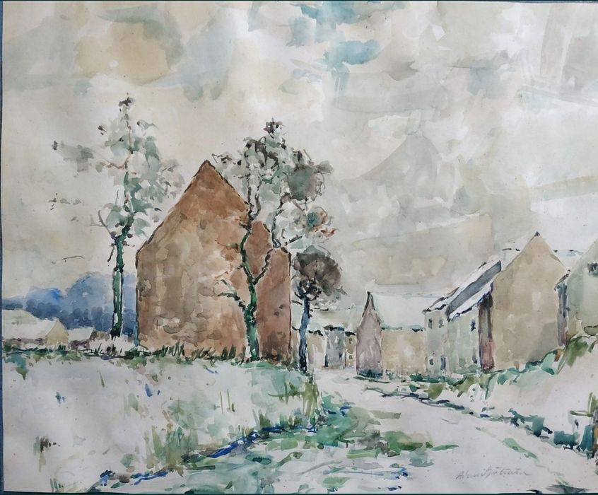 Adam Bălțatu, Acuarelă pe carton, Semnat, Dimensiuni 40 x 50 cm