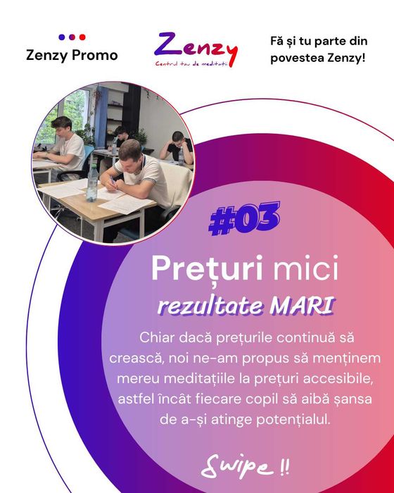 Centrul de meditații Zenzy - Matematică, Română, Istorie, Fizică, etc