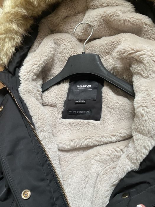 Дамско Черно зимно яке парка Pull&bear