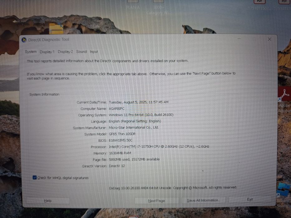 Laptop gaming MSI