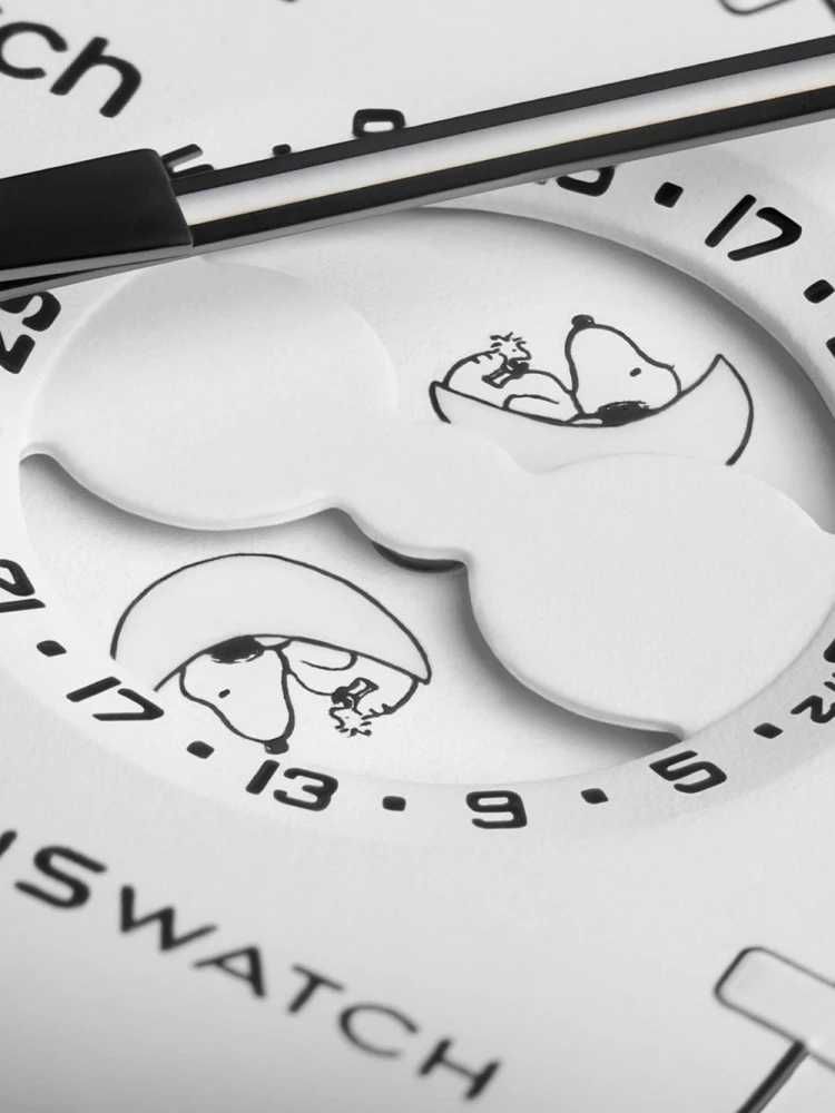 CEAS SWATCH X OMEGA MISSION TO MOON Moonphase Snoopy White- Chronograf