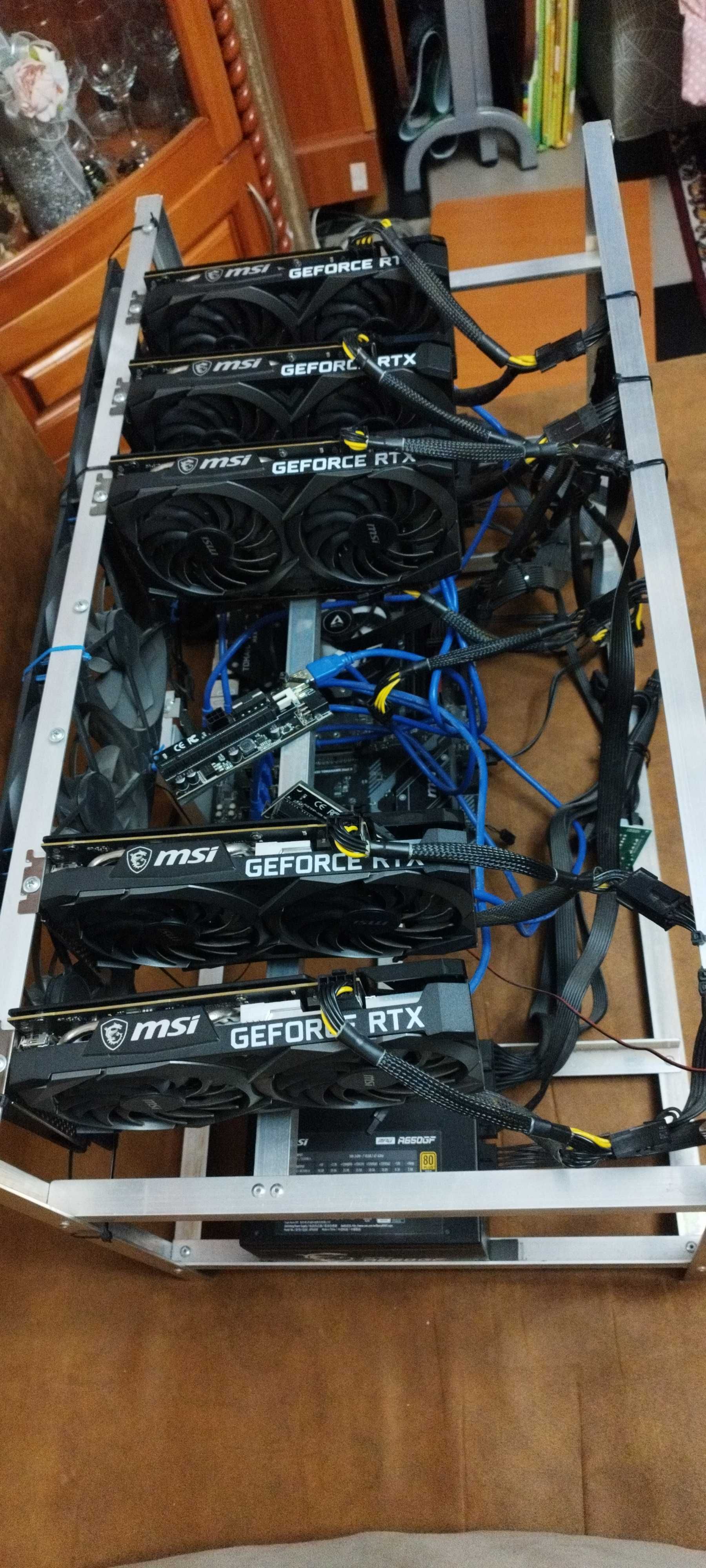 Копачка / mining rig - 5x MSI RTX3060