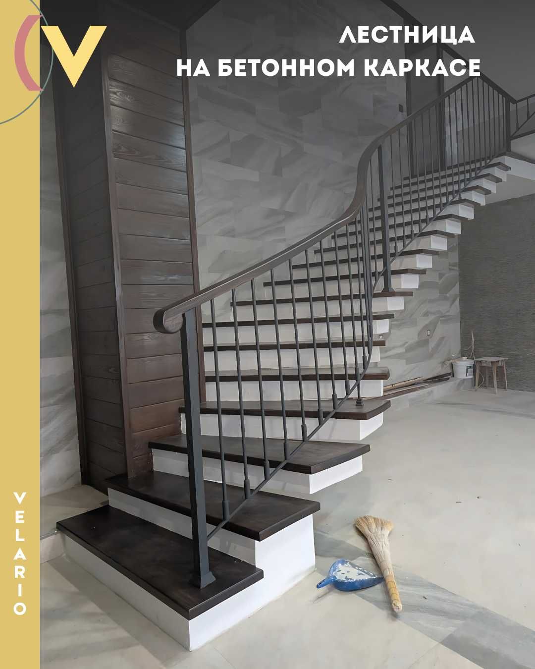 Лестница из дерева для частного дома
