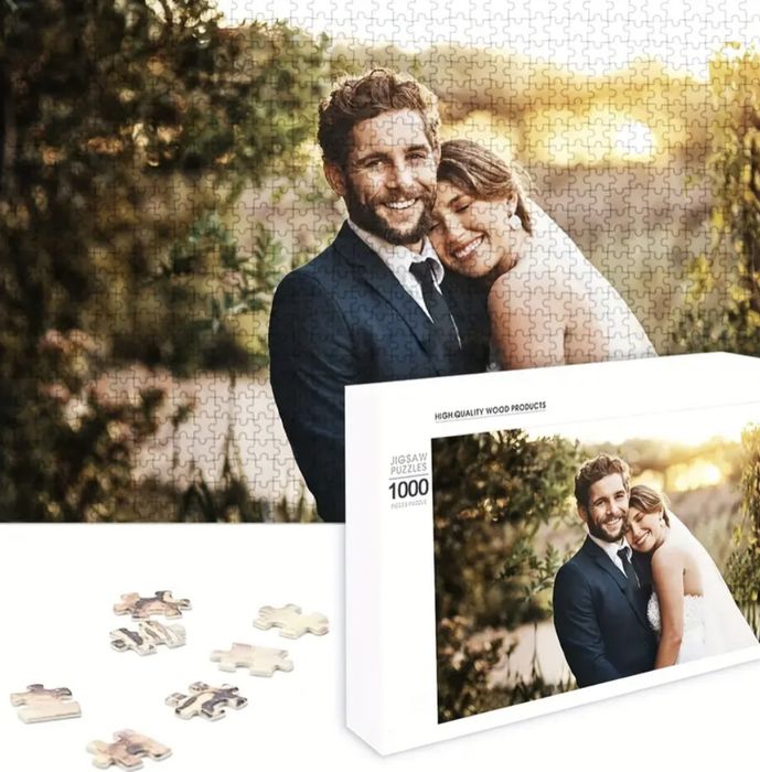 Персонализиран дървен пъзел със снимка 500 / 1000 части