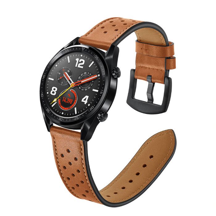 Curea piele 22mm Samsung Galaxy Watch 46mm Gear S3 Huawei Watch GT