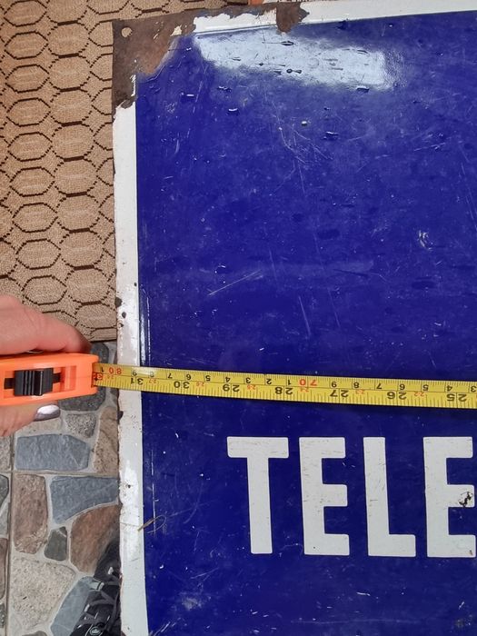 Tablă emailată ,,Poșta telegraf-telefon-radio