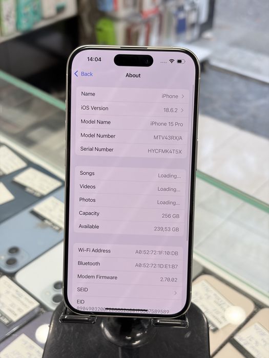 Apple iPhone 15 Pro 256GB White Titanium