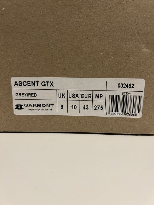 Алпийски обувки Garmont Ascent GTX - сив/червен цвят, размер 43, мъжки