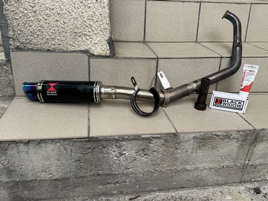 Sistem complet evacuare Black Widow pentru Yamaha yzf r125 gen 3,4