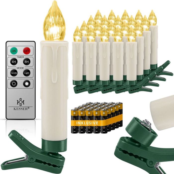 Комплект коледни LED свещи KESSER, 20бр.