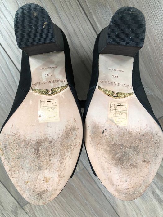 Botine negre piele intoarsa Zadig & Voltaire marime 38