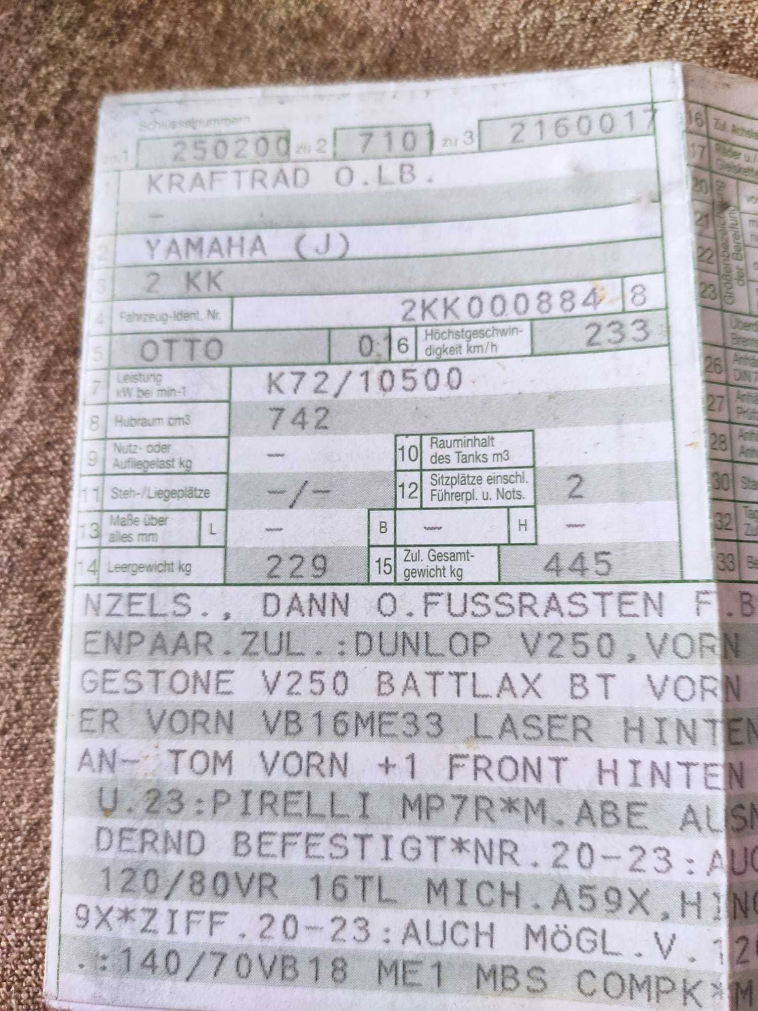 Мотор Yamaha FZ 750