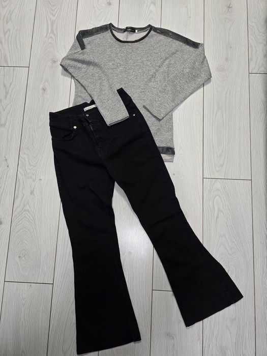 Джинсы клеш Karen Millen и кофта
Кофта серая. Утепленная