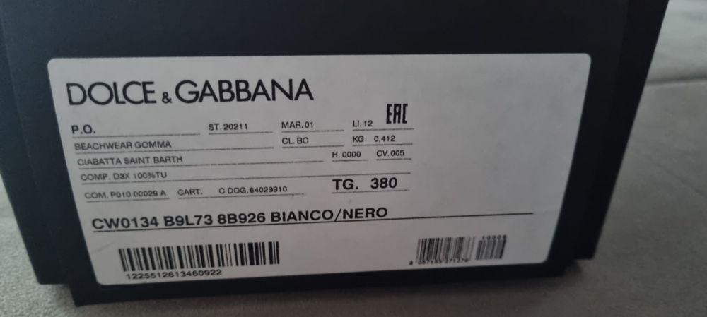 Dolce&Gabbana джапанки 37 номер