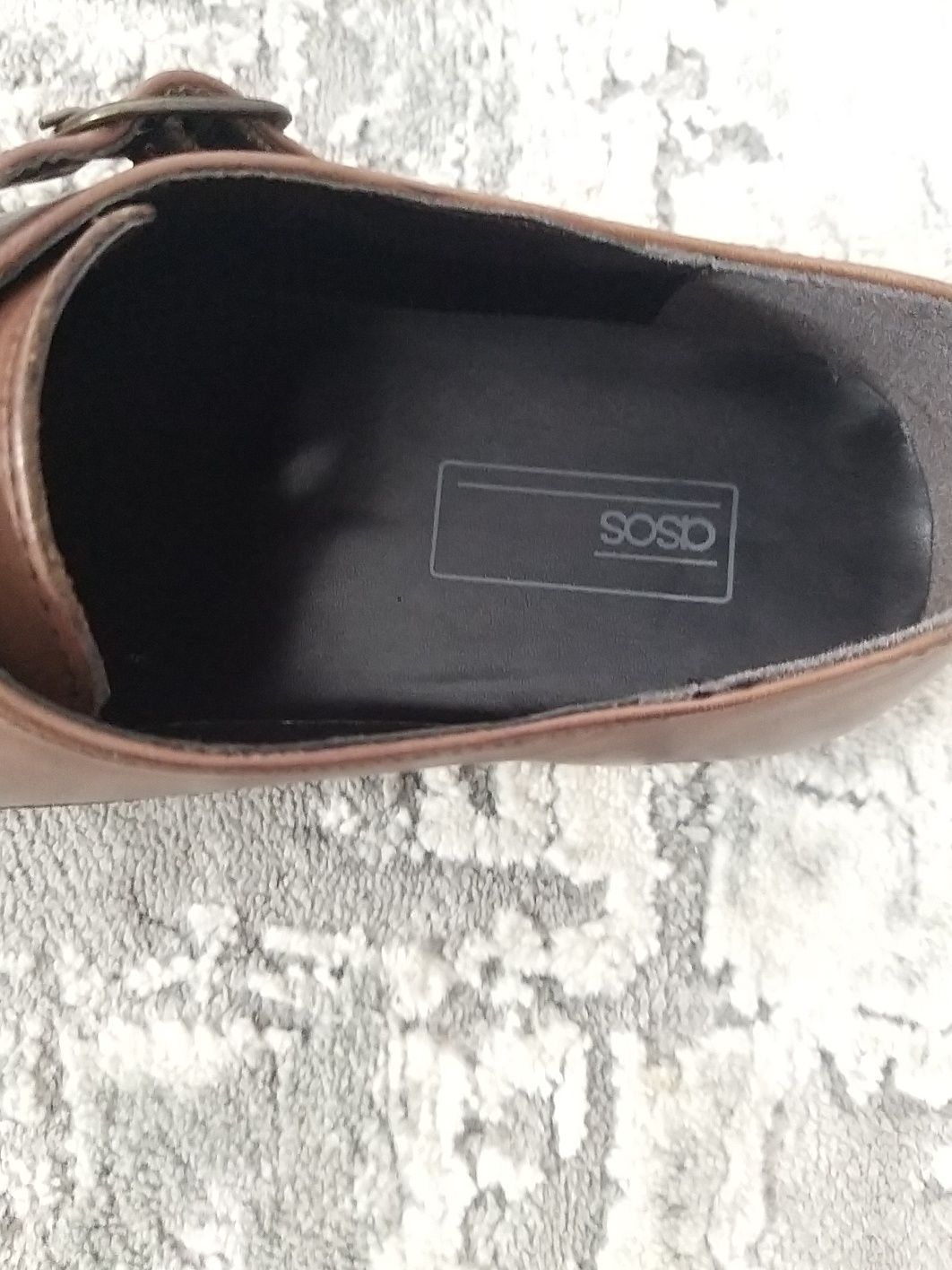 Asos Monk in brown pantofi barbati