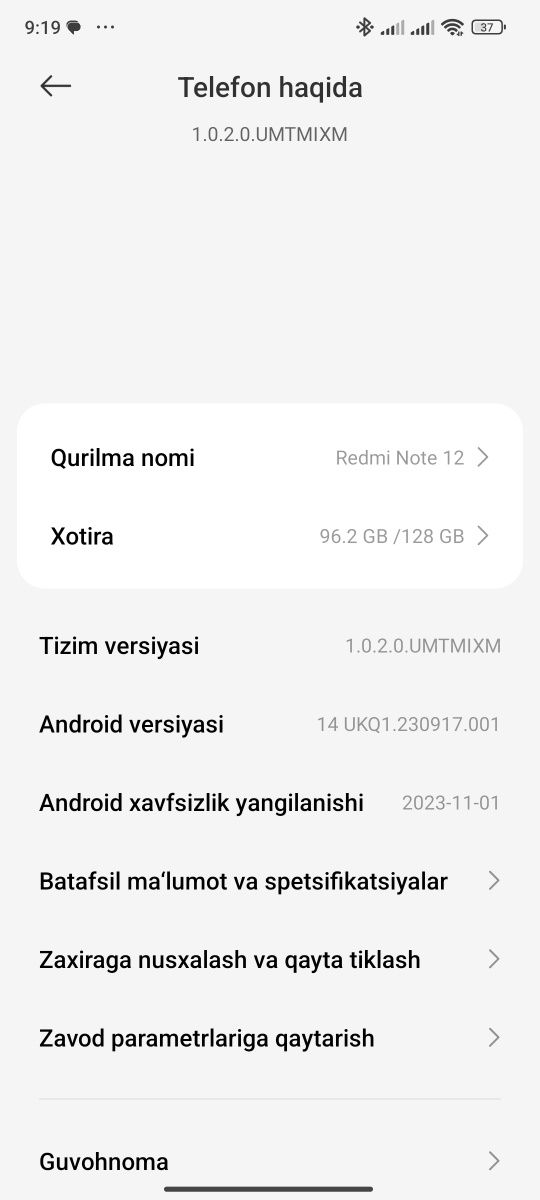 Retmi nout 12 xolati yaxshi ishlatilgan 6 oy oladigan