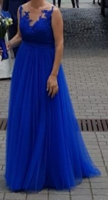 Rochie gală ,model deosebit, culoare albastru