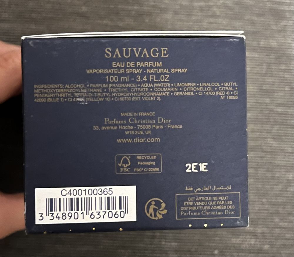 Духи Dior Sauvage