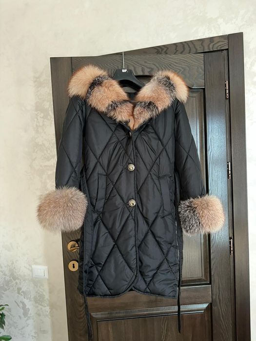 Geaca parka cu blana naturala de vulpe