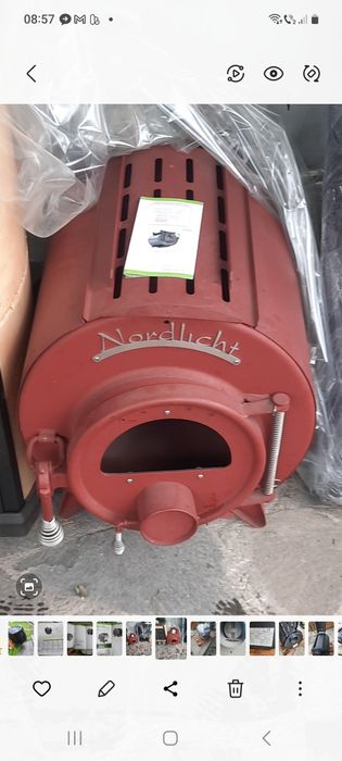 Soba tip șemineu nouă de 7 kw marca Nordlight -Germania