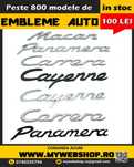 Emblema Cayenne, Panamera, Macan,Carrera spate portbagaj Porsche
