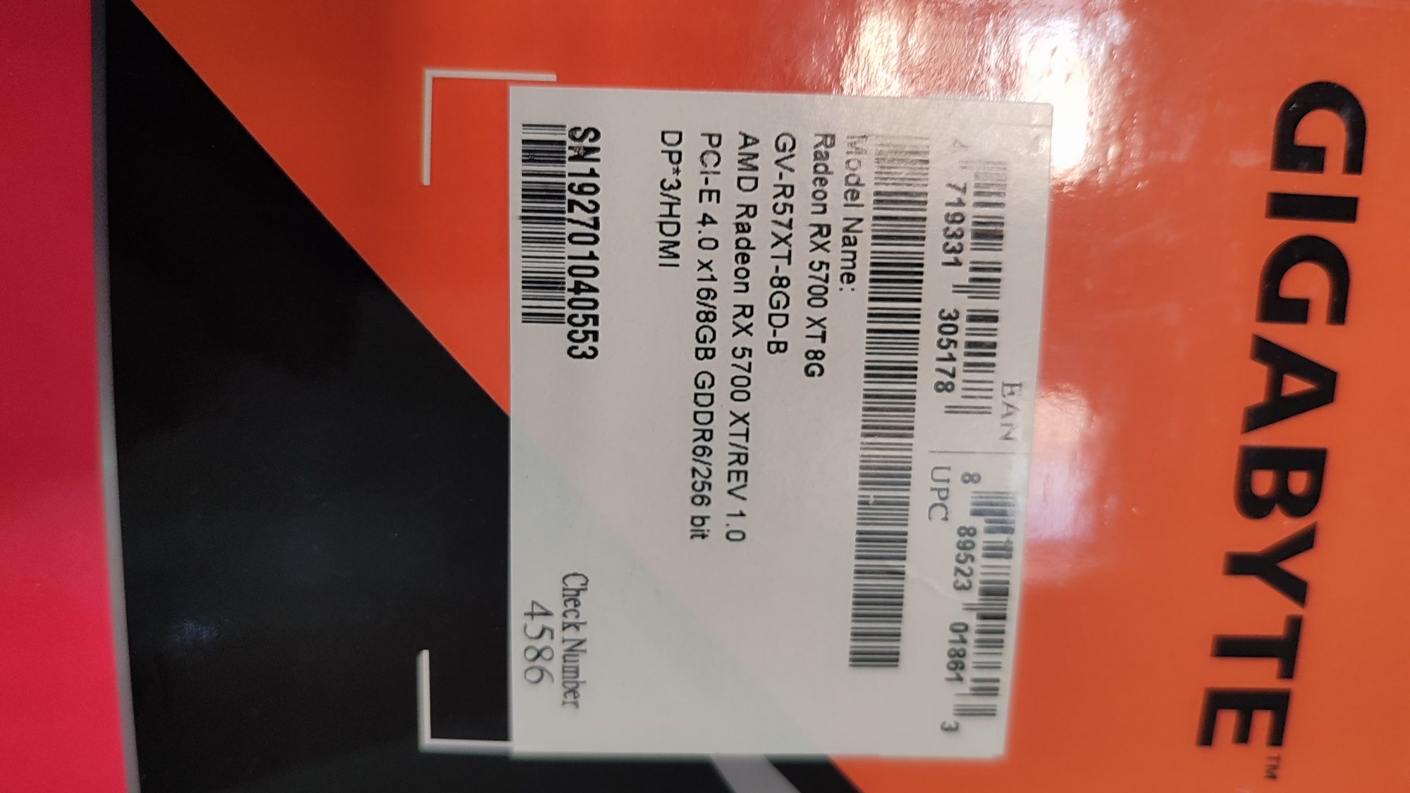 Видеокарта AMD  Radeon RX 5700 xt