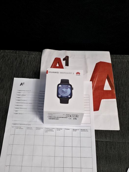 ***ЗАПЕЧАТАН Huawei Watch Fit 3 Гаранция А1 2027г. Black | Черен