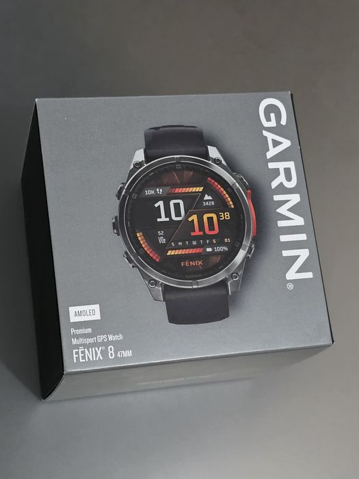 Smartwatch Garmin Fenix 8, 47mm, AMOLED, Glass,Otel inoxidabil,Sigilat