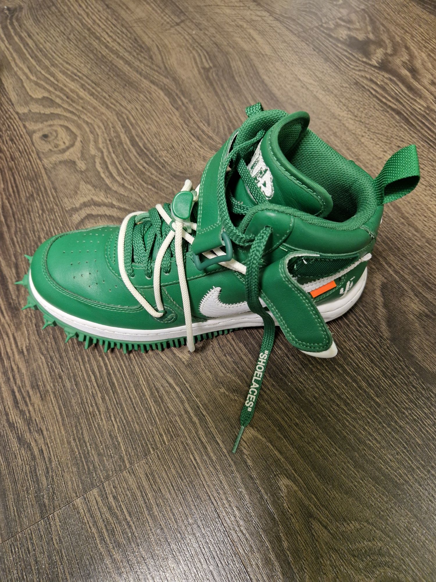 ОРИГИНАЛНИ Nike x Off-White Air Force 1 Mid Pine Green