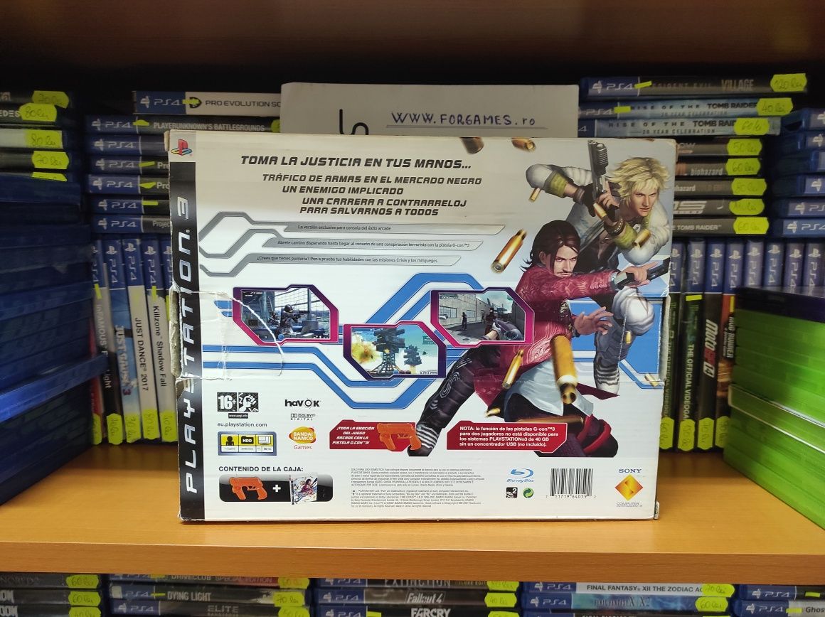 Vindem jocuri Time Crisis 4 PS3 include pistolul. G-con 3 PS3