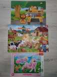 Puzzle-uri Trefl + cuburi de construcție, copii 3-5 ani