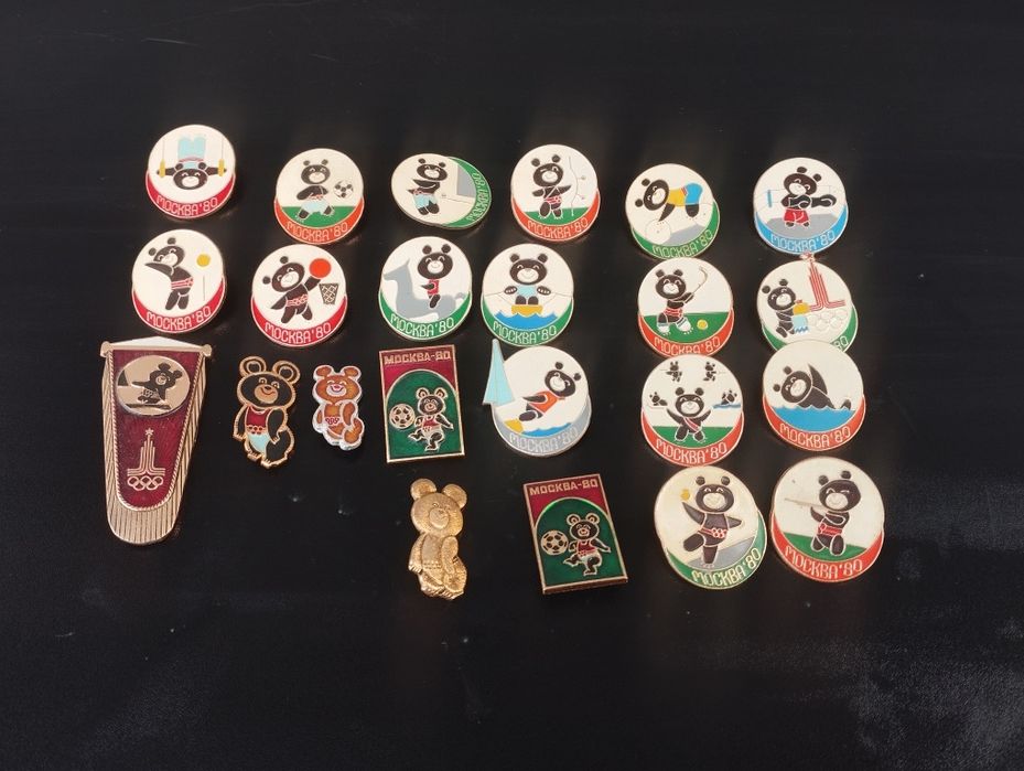 Значки миша Олимпиада 1980