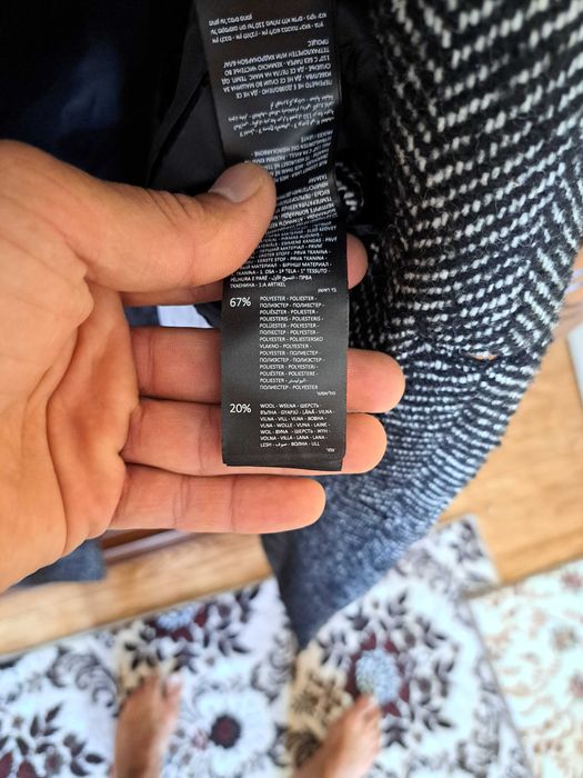 Табиий жун аралашган, Европадан келтирилган янги замонавий ПАЛЬТО