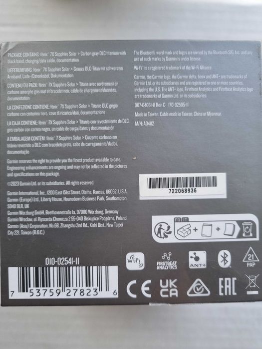 Vand ceas Garmin Fenix 7X Solar Sapphire