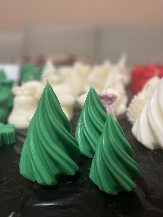 Коледни, соеви свещи