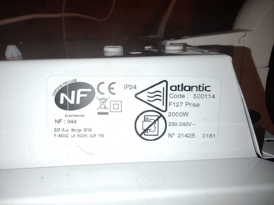 Конвектор Atlantic 127 prise 2000w