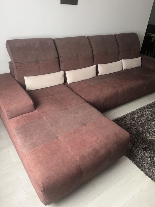 Coltar living extensibil cu lada de depozitare