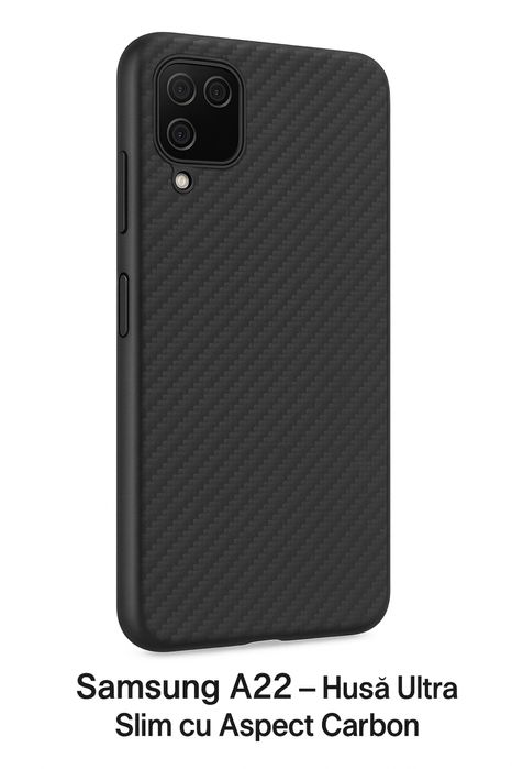 Samsung A22 4G -Husă Slim TPU cu Textură Carbon