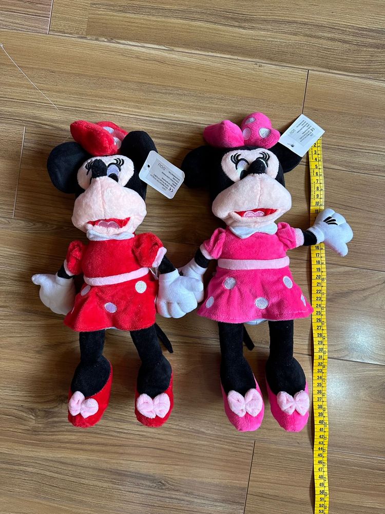 Jucarie plus Minnie Mouse roz sau rosu 40 cm