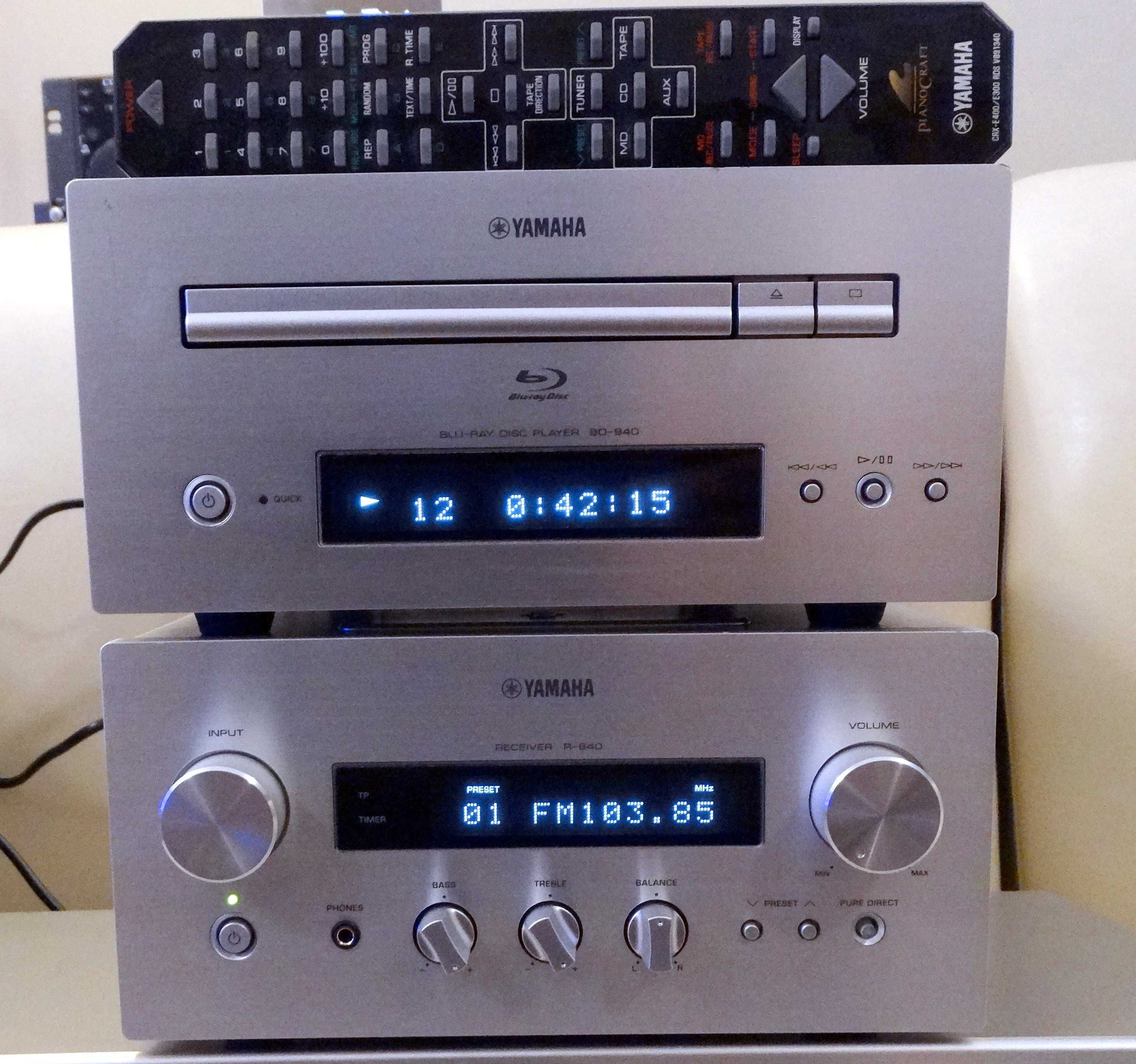 Receiver amplituner  Denon DRA-F 101 ,Receiver Yamaha R 840,TunerDenon