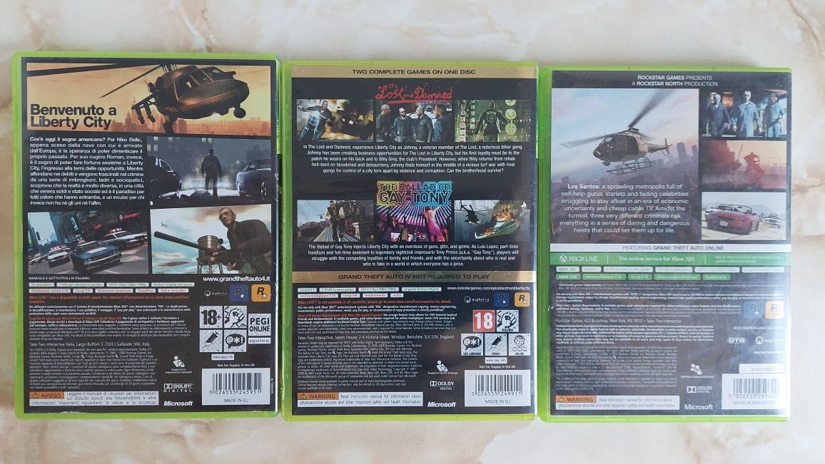 [Xbox360] Vând GTA 4, DLC urile și 5 pentru Xbox 360 //poze reale